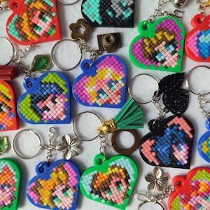 Pixel keyrings with charms - Stardew Valley inspired - misc. Bachelorettes