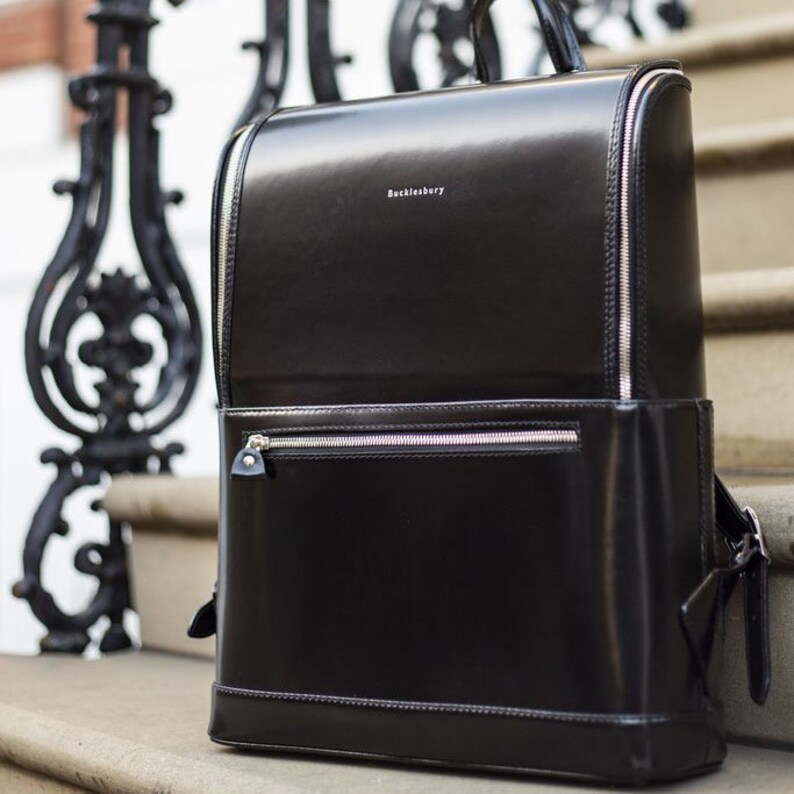 Handmade Italian Leather Laptop Backpack for Women and Men in Etsy