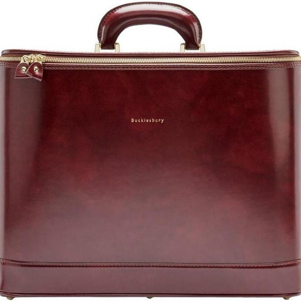 Burgundy Italian Leather Laptop Bag
