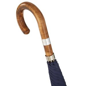 Classic English Umbrella: Handmade, Strong in Navy Blue image 4