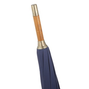 Classic English Umbrella: Handmade, Strong in Navy Blue image 5