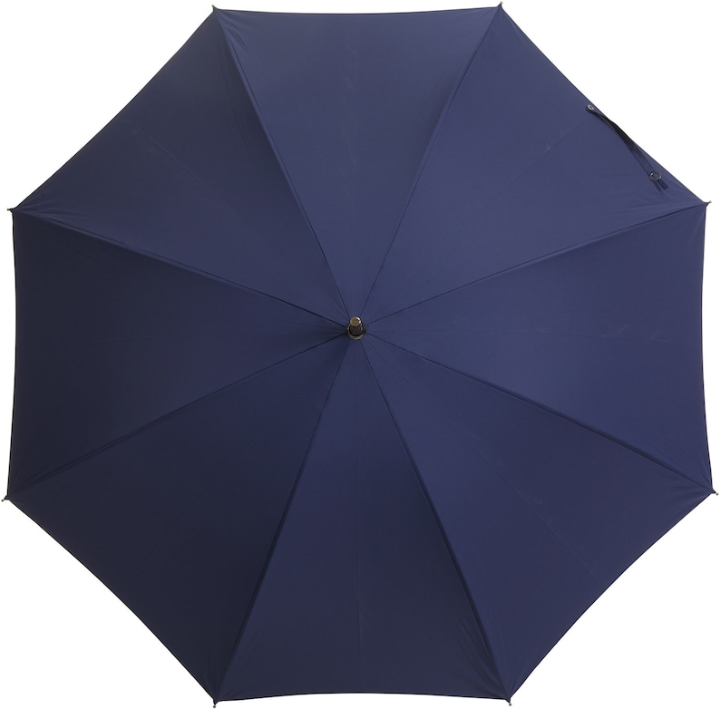 Classic English Umbrella: Handmade, Strong in Navy Blue image 6
