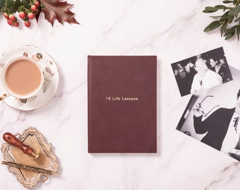 10 Life Lessons Journal In Burgundy Leather