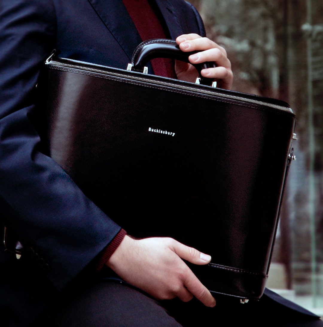 Black Italian Leather Laptop Bag Etsy