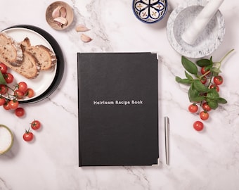 Heirloom Recipe Book In Black Leather