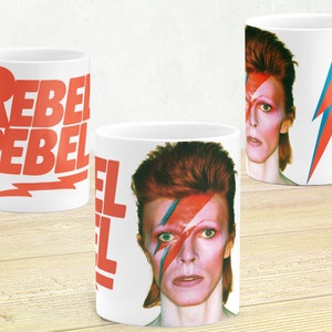 David bowie mug, david bowie ziggy stardust mug, Aladdin Sane lp mug, Rebel rebel Mug