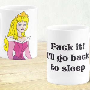 Sleepy beauty coffee mug, Sleeping beauty mug