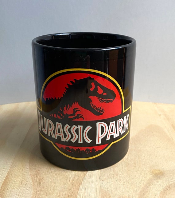 Jurassic Park Mug Jurassic Park Black Mug T rex Mug Etsy