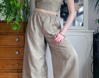 Dreamer Trousers in Khaki Ivy - sustainable reclaimed reworked slow handmade
