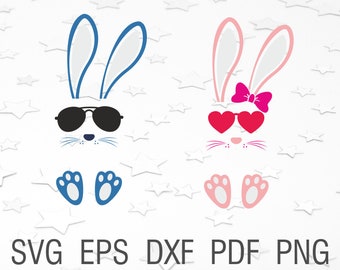 Easter bunny ears svg Bunny face svg girl bunny boy clipart easter rabbit kids ears svg file cute bunny for cricut silhouette bunny rabbit