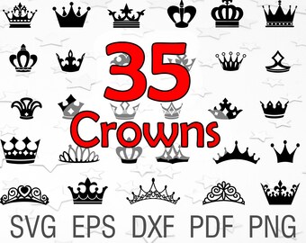 Crown svg crown clipart crown silhouette vector crown for cricut princess crown cut file svg tiara queen crown download royal crown digital