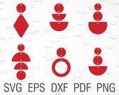 Earring svg,  Cricut earring svg, Didital earrings with hole, Earring  design svg, Earring bundle, Earring template cut