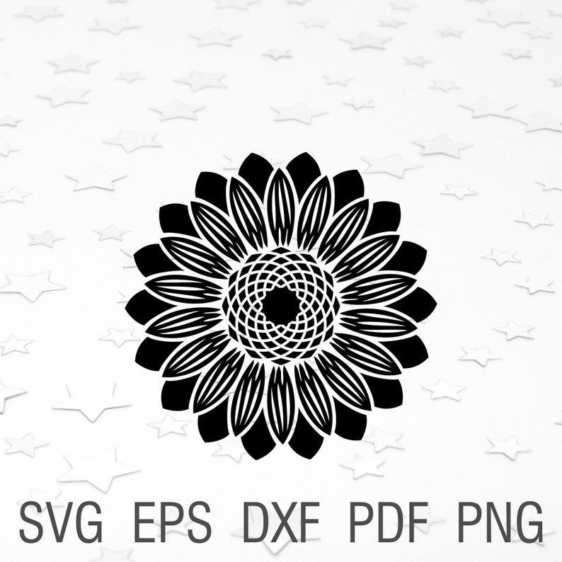 Download Sunflower svg stencil flower paper cut svg sunflower for ...