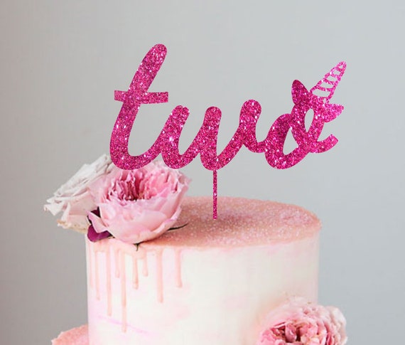 Download Two Unicorn Svg Second Birthday Svg Cake Topper Svg Two Etsy PSD Mockup Templates