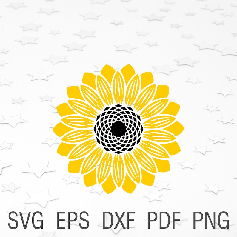 Download Sunflower svg stencil flower paper cut svg sunflower for ...