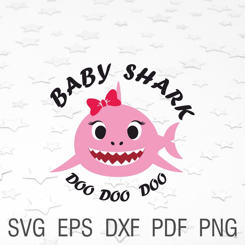 Download Baby shark girl svg baby shark clipart digital download ...