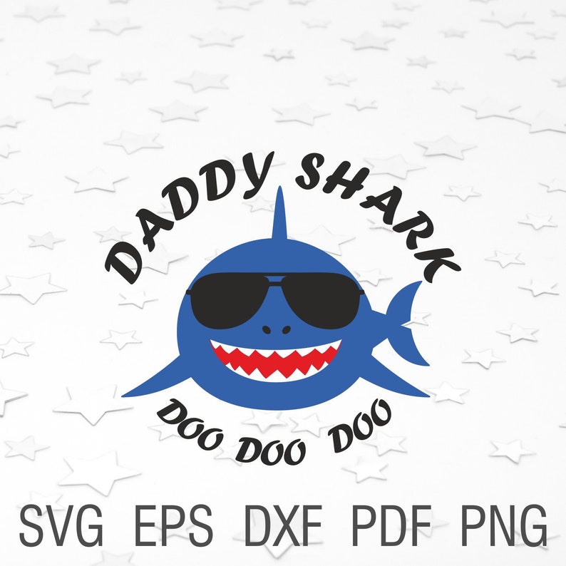 Download Daddy shark svg baby shark clipart family shark digital | Etsy