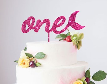 One mermaid svg First birthday svg Cake topper svg Mermaid iron on svg One svg 1st birthday girl svg mermaid cake topper Birthday decor svg
