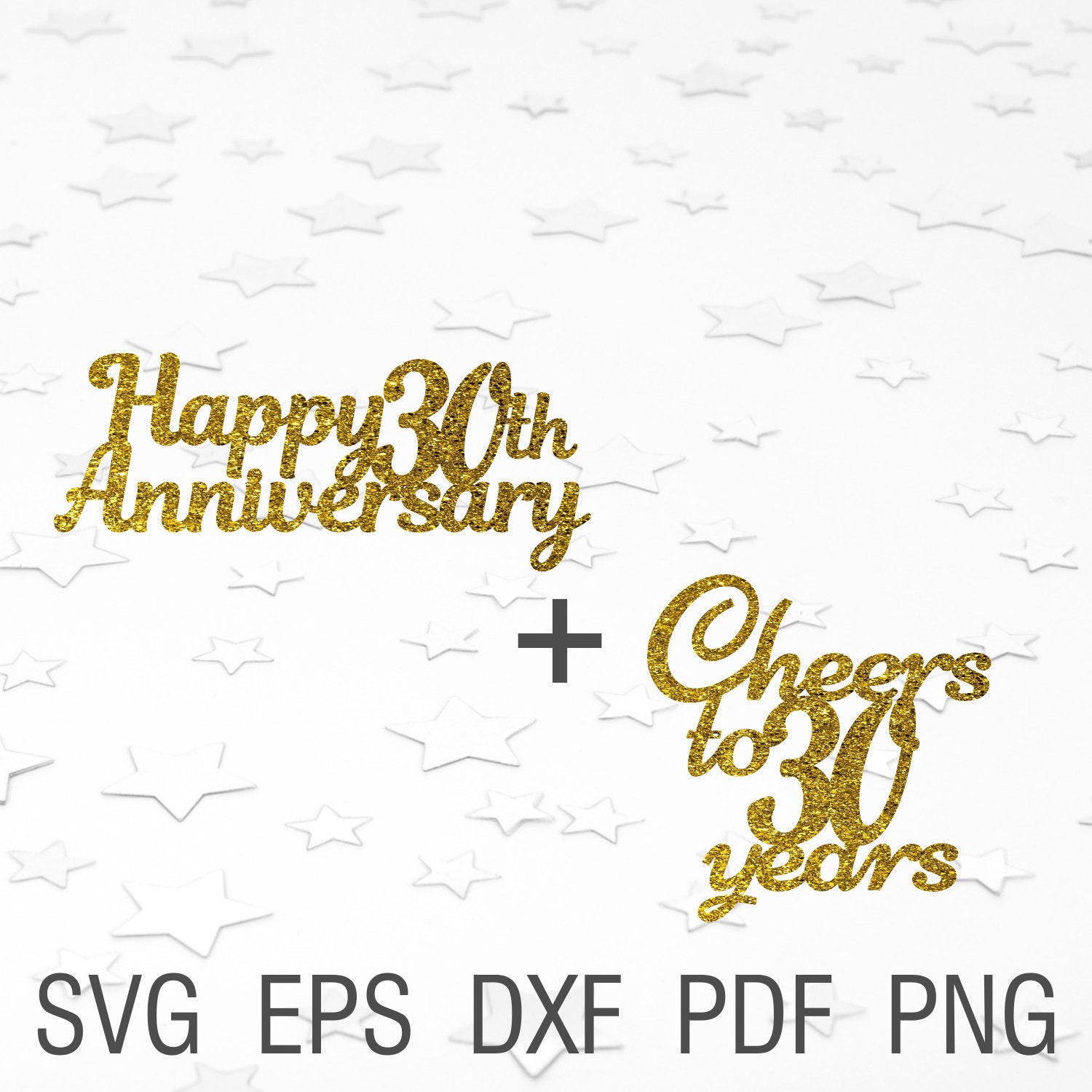 Download 30th Anniversary Svg Cheers To 30 Years Cake Topper For Cricut Etsy