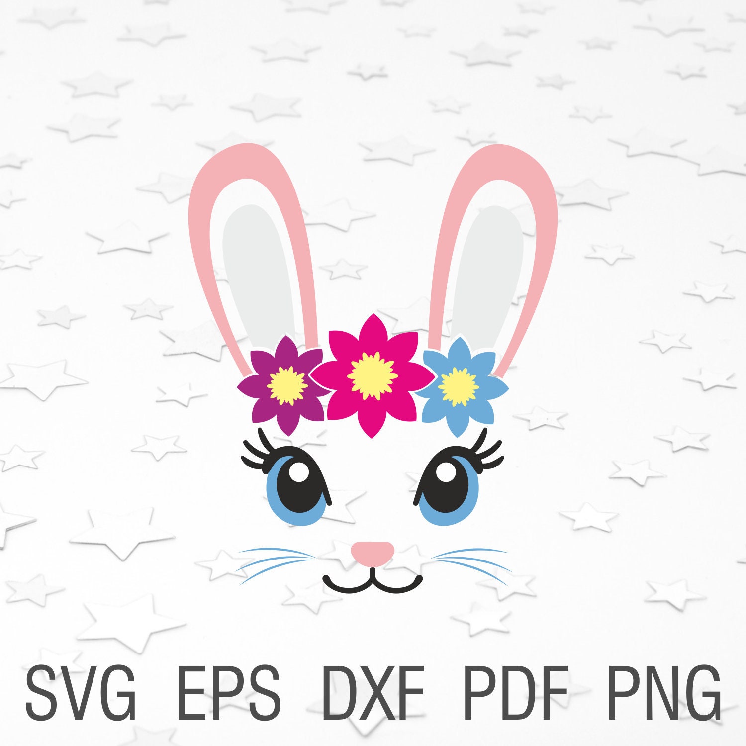 Bunny Face Svg Easter Bunny Ears Svg Girl Bunny Vector Easter Rabbit ...