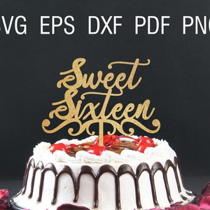 Sweet sixteen svg Sixteenth birthday 16th svg 16th birthday cake topper diy birthday decorations svg 16th birthday decorations 16th svg