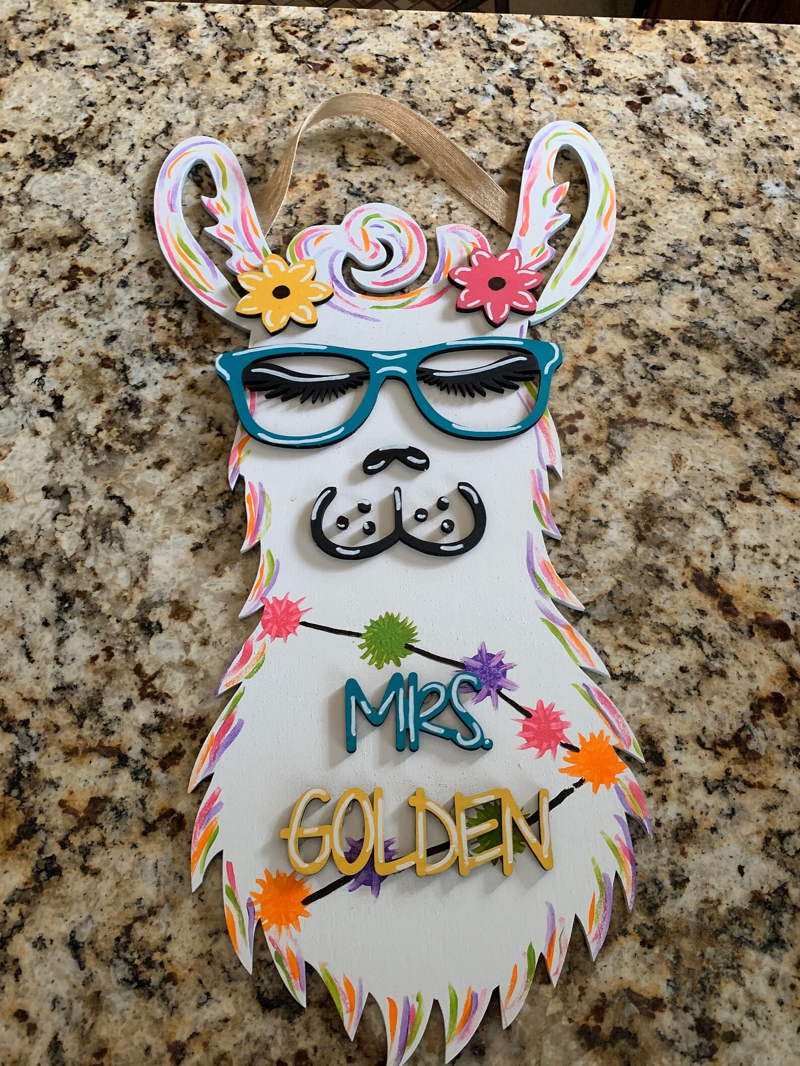 Llama Classroom Door Hanger Teacher Gift Llama Teacher | Etsy