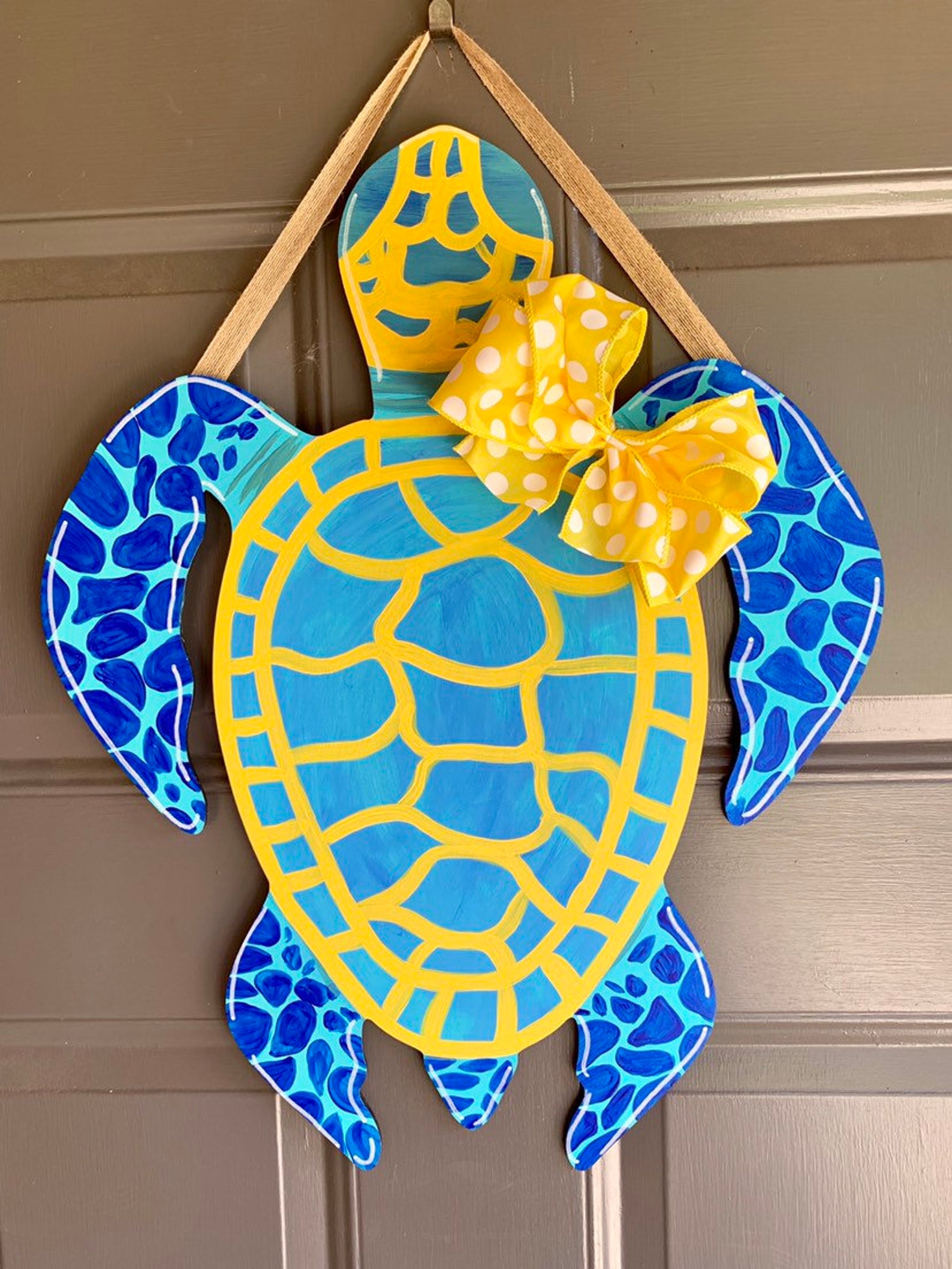 Turtle Door hanger Beach Decor Summer Door hanger Sea Etsy