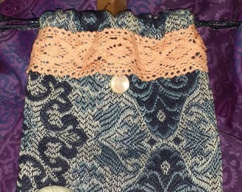Tarot, Oracle, Runes and Crystal Drawstring Lined Bag