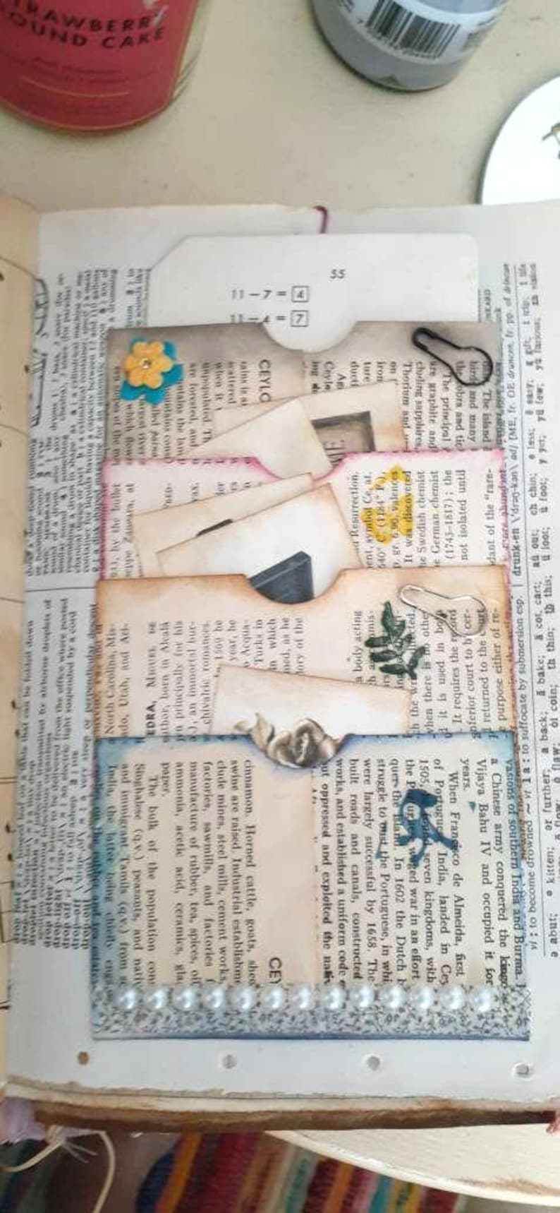 Handmade Victorian Junk Journal, Vintage Brooch, Soft Cover Art Journal ...