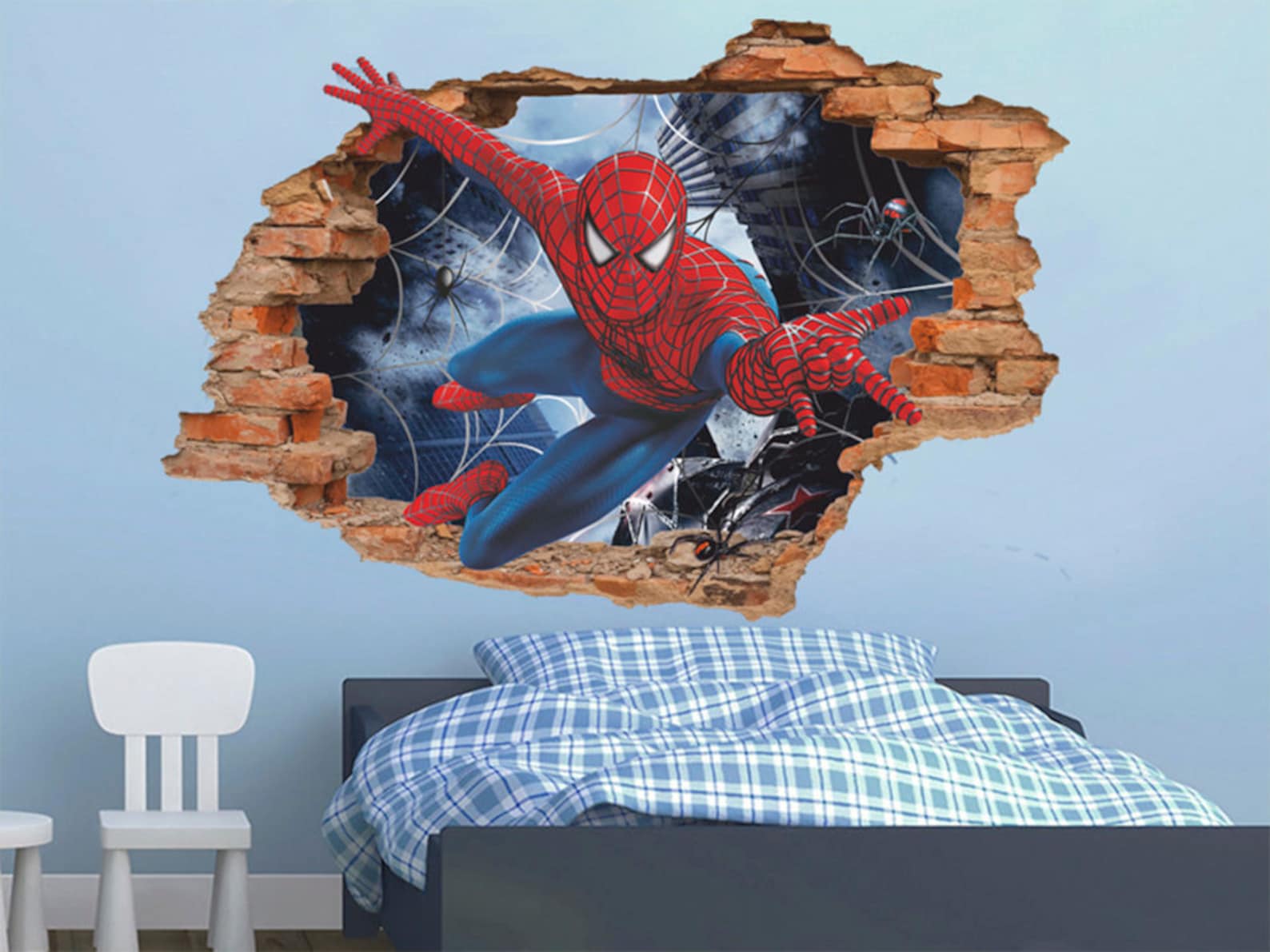 Spiderman 3D Wall Decal Wall Sticker Removable Vinyl Etsy