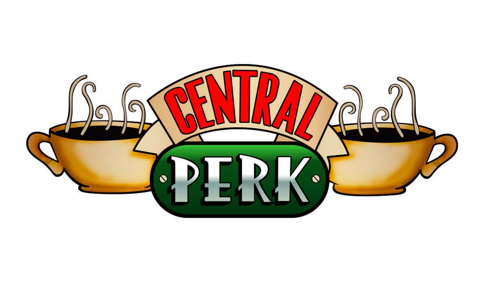 Central Perk Muur Decal Cafe Muur Sticker Decor Etsy