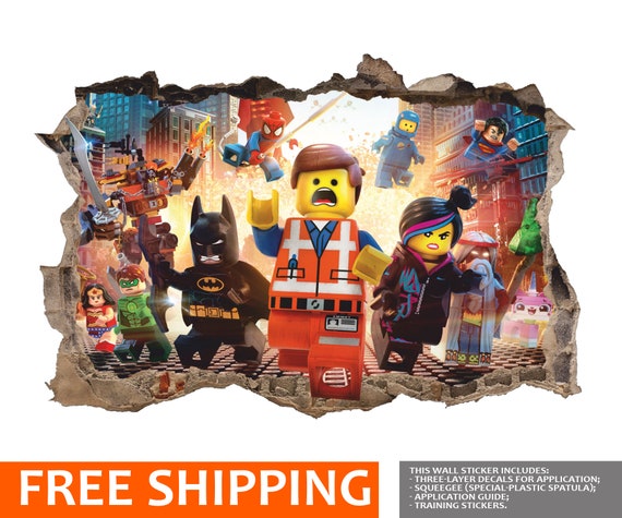 Lego Charactors Gente De La Ciudad Vinilo Etiquetas De Pared Wall