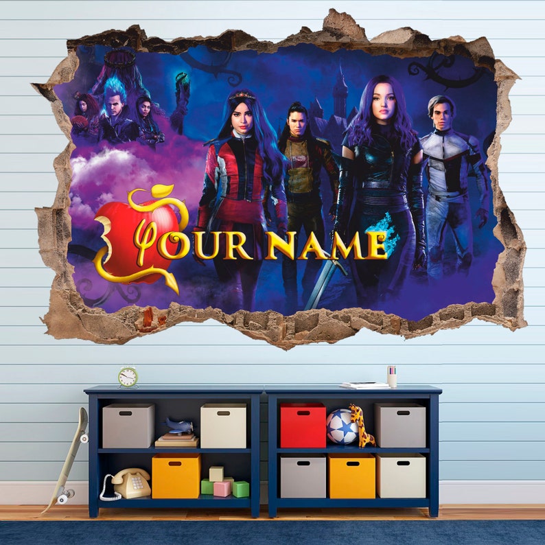 Descendants 3 3D Wall Decal Personalized Wall Sticker Etsy