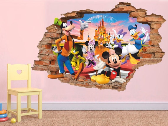 Disney 3d Wall Decal Mickey Mouse Sticker Goofy - Mickey Mouse Wall Decals Removable Disney 3d Wall Decal Mickey Mouse Sticker Goofy - Mickey Mouse Wall Decals Removable