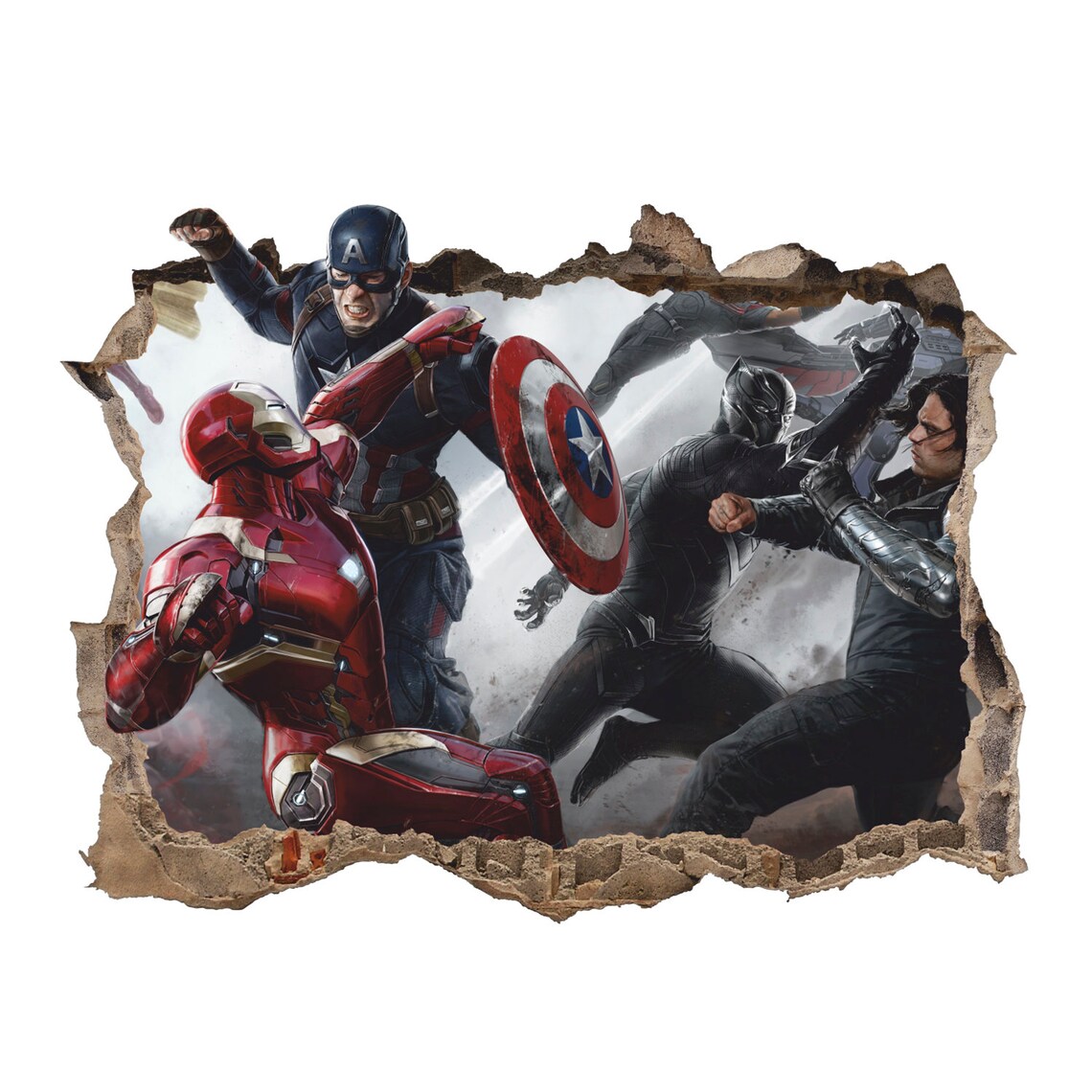 Avengers 3D Wall Decal Marvel Wall Sticker Removable Vinyl Etsy