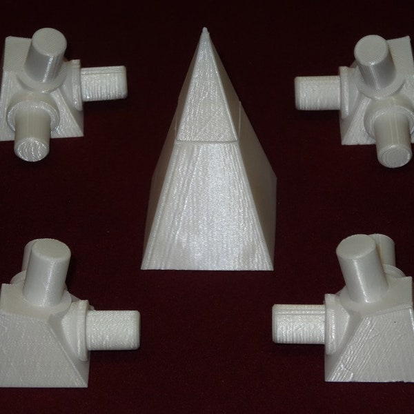 Russian pyramid connector kit - actual 76 deg. angle meditation plastic PVC power health energy metaphysical