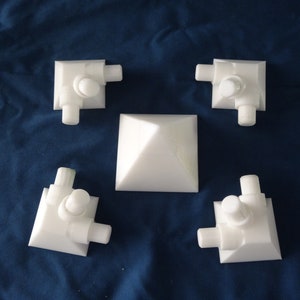 GIZA pyramid connector kit for 1/2" copper pipe 51.51 deg. angle - for meditation power health energy metaphysical use