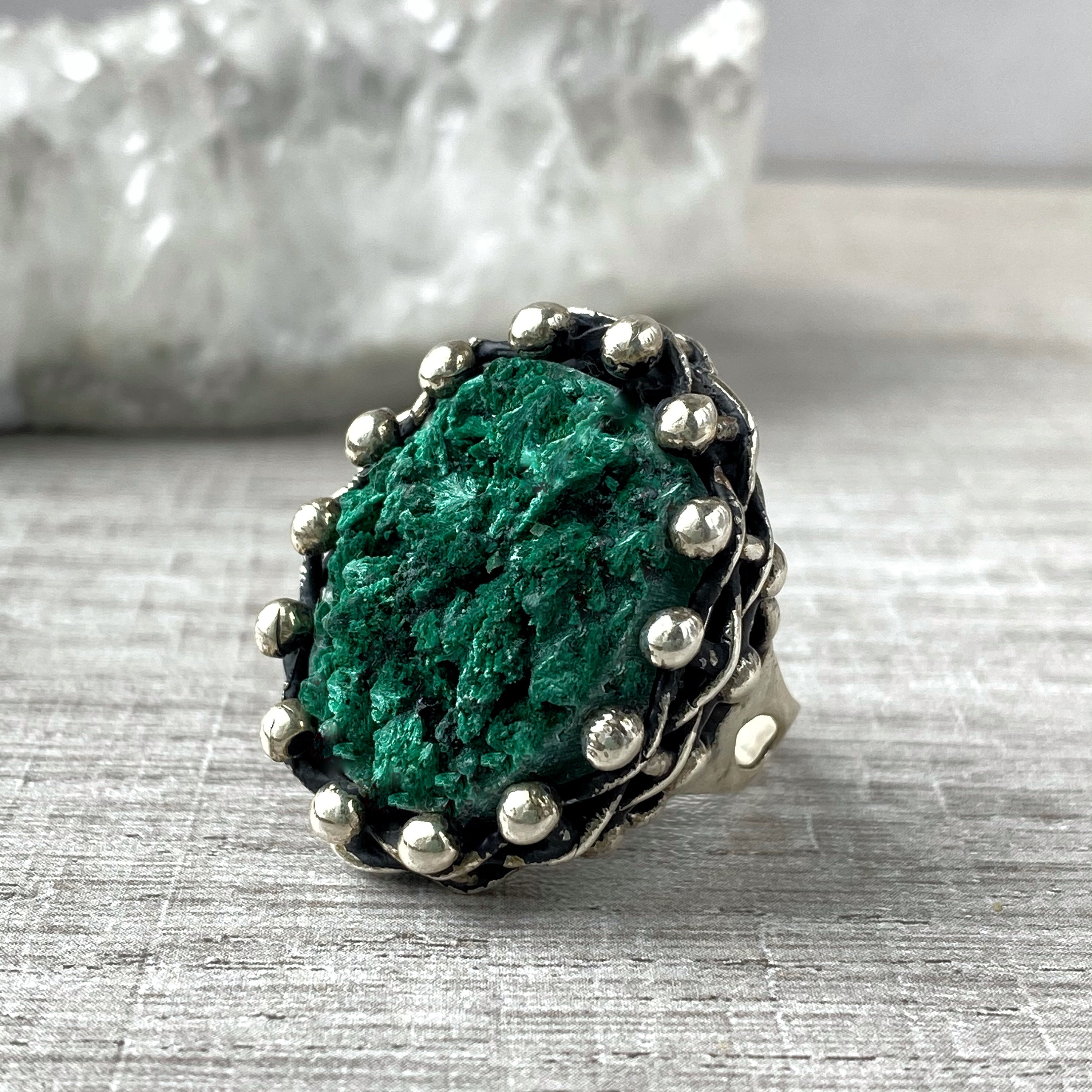 Raw on sale malachite ring