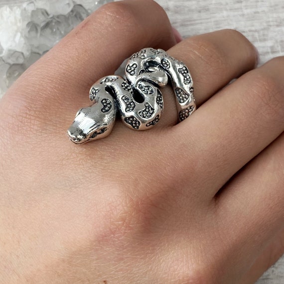 指輪・リング BLENDOFF Lion Snake Ring 925 Silver Large Snake Ring Sterling Silver 925, Python Ring, Animal