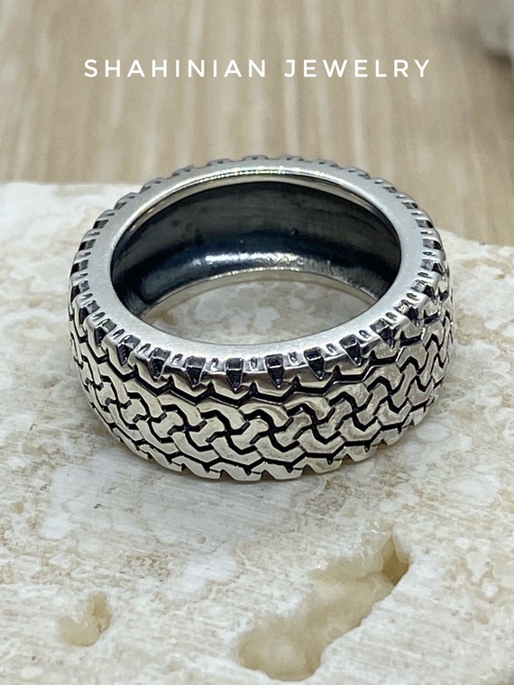 Tire tread wedding band outlet