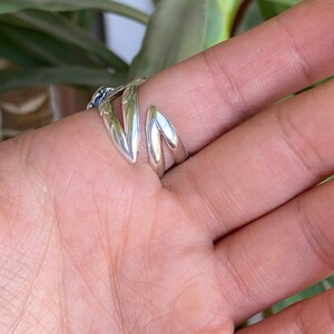 Unique Abstract Ring Turquoise Ring Adjustable Sterling - Etsy