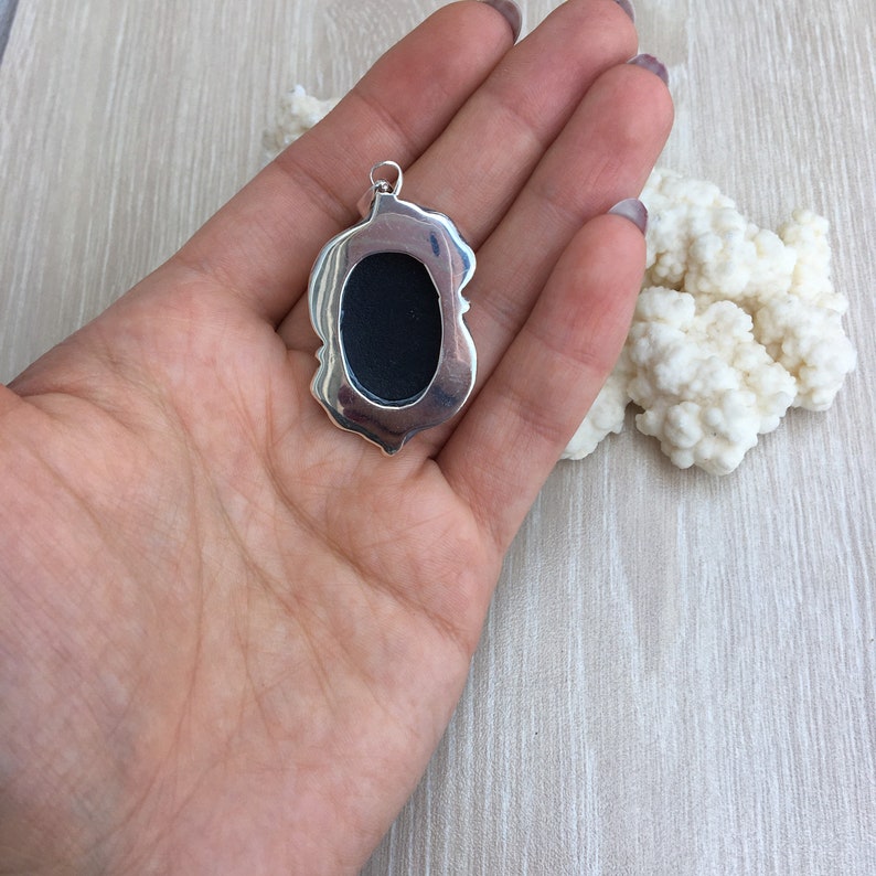 Vintage Cameo pendant necklace Silver 925 for women Armenian Vintage jewelry Cameo Filigree pendant Gift for grandmother Victorian pendant image 4