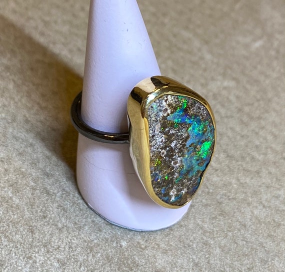 Bague Opale Boulder Christine Escher Etsy France