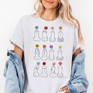 Lustiges Blumen-Shirt, Geschenk für sie, Blumen-Hemd Ästhetik, Blumengrafik-T-Stück, Blumen-Hemd, Blumen-T-Shirt, Wildblumen, Wildblumen-T-Shirt