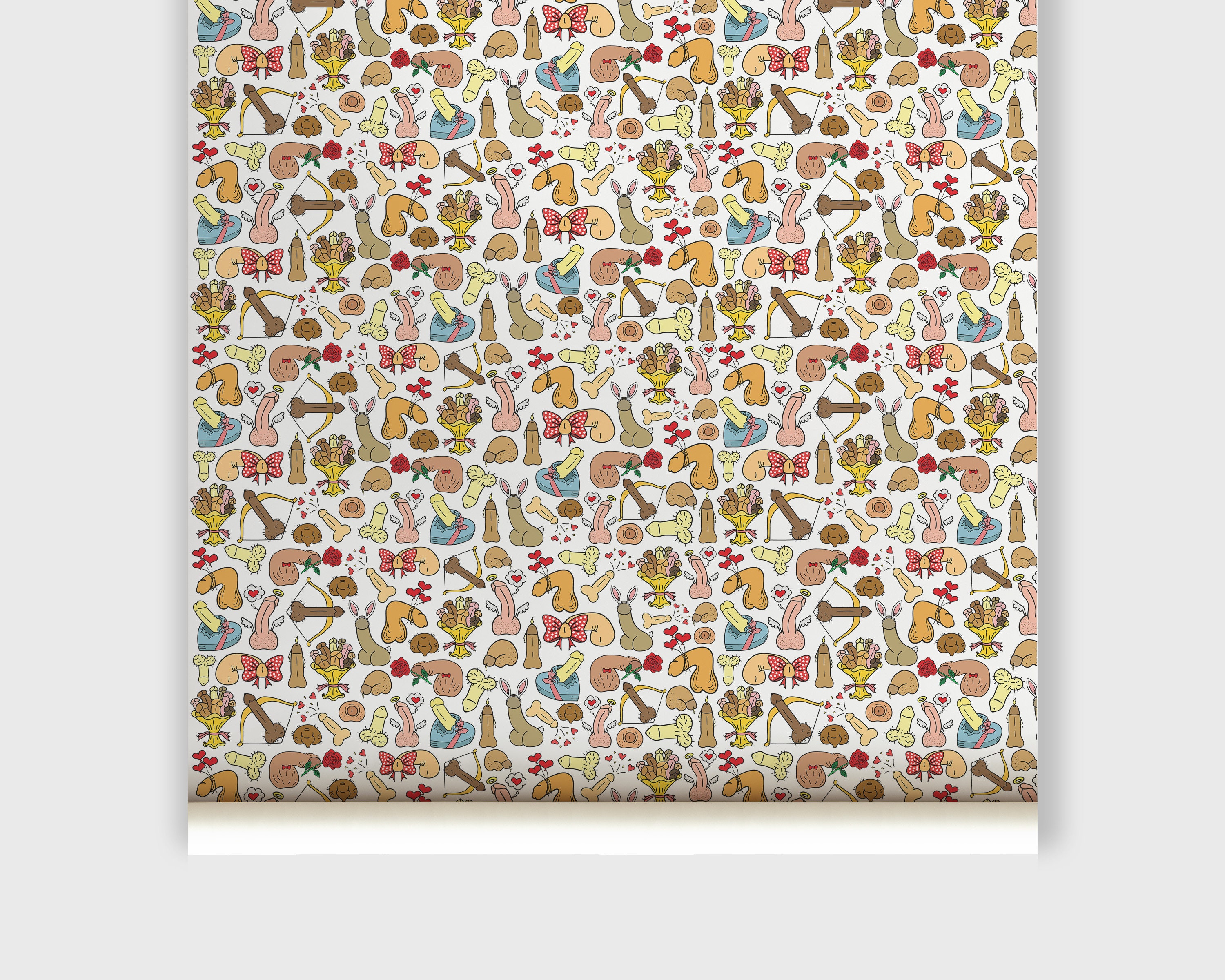 Penis Wrapping Paper Bridal Shower Wedding Gifts Rolledup Etsy