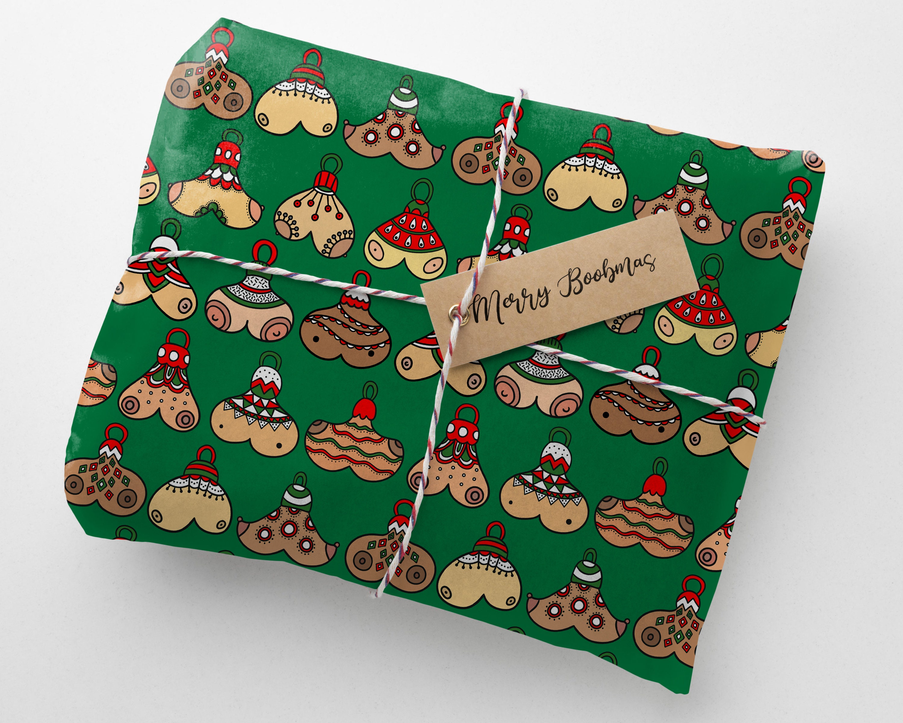 Funny Santa Christmas Wrapping Paper – Crood Paper Co