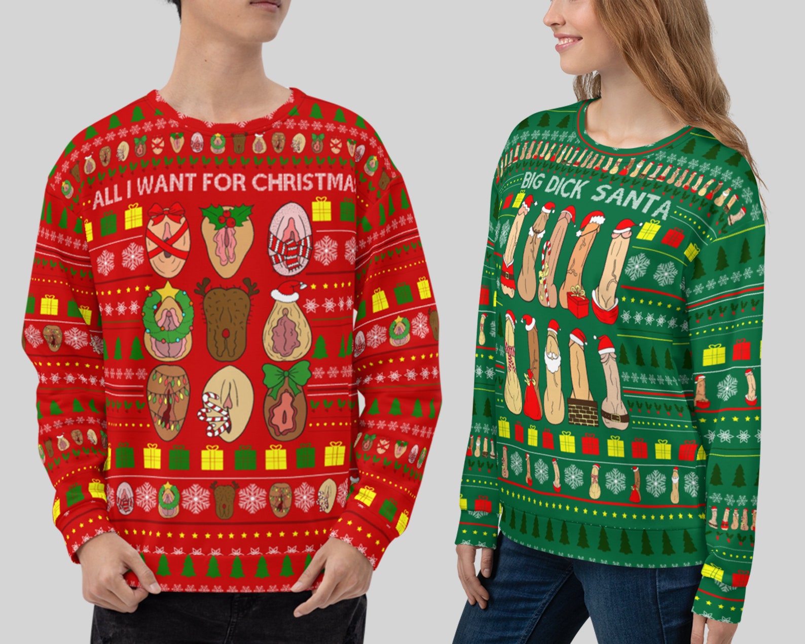 Ugly Christmas Sweater Men Vagina Vulva Dirty Christmas | Etsy