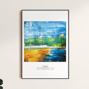 ABSTRACT SEASCAPE PRINT, A3 Print, Art Print, St Ives art print, A3 420mm x 297mm, Prints from original artwork by tomwbrowndesign