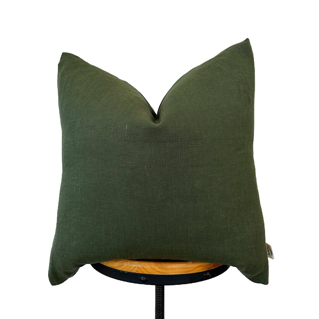 thick-linen-pillow-solid-green-color-pillow-both-sides-same-pillow