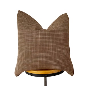 Chiangmai cotton pillow, solid brown pillow cover